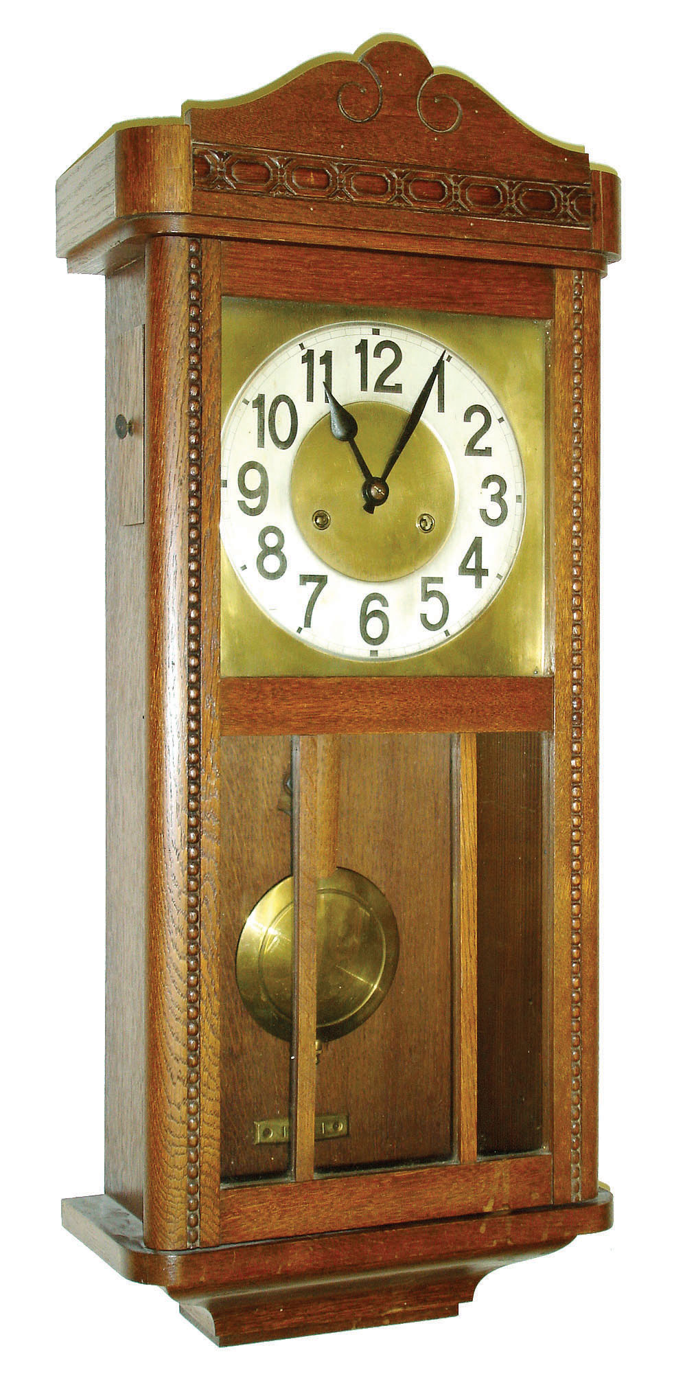 German walnut 8 day quarter-striking two-spring wall clock, c1900 — Antique Clocks Price Guide