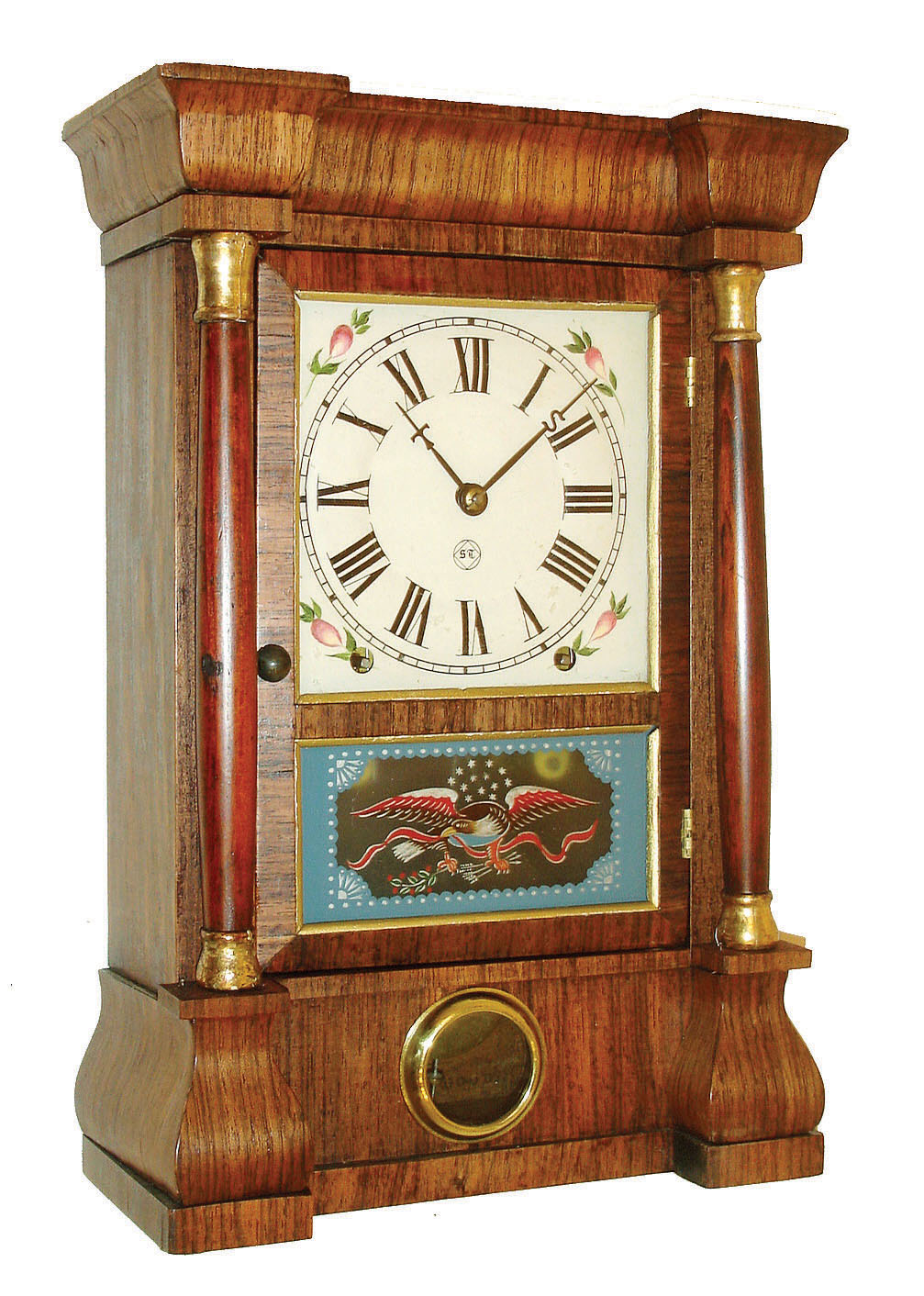 Seth Thomas Clock Co., Thomaston, Conn., "Column" model 8 days, time and strike, shelf clock, c1870. — Antique Clocks Price Guide
