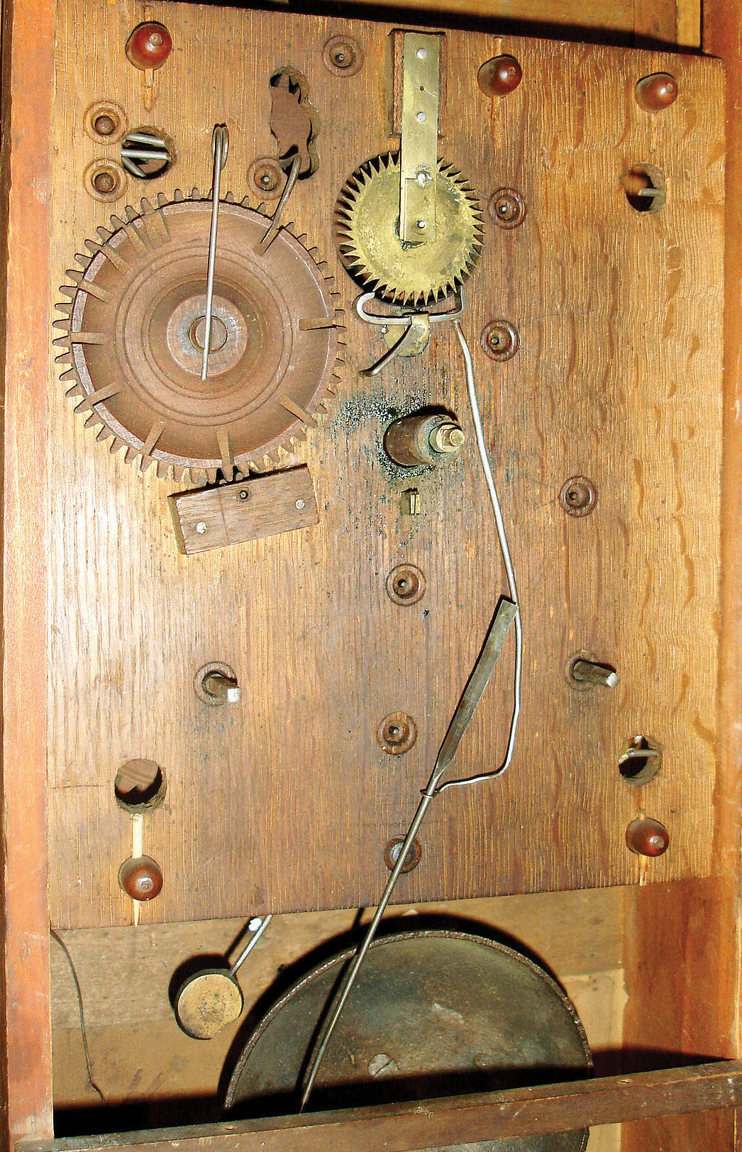 Eli Terry &amp; Sons, Plymouth, Conn., 30 hours, time and strike,, weight driven wood movement Pillar &amp; Scroll shelf clock, c1828 — Antique Clocks Price Guide