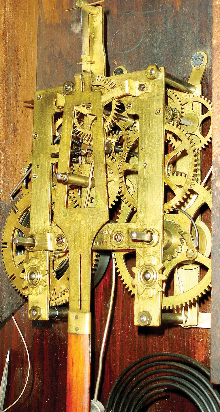 William L. Gilbert Clock Co., Winsted, Conn "Latona" model 8 day time &amp; cathedral gong striking shelf clock in walnut case, c1885. — Antique Clocks Price Guide