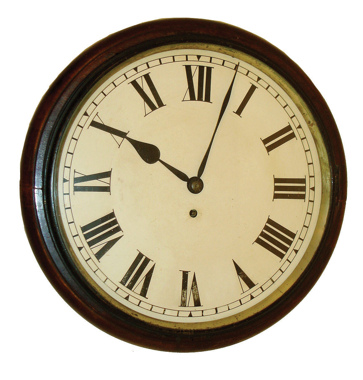 English, 8 days, heavy plate chain drive fusee movement postal or gallery timepiece, c1860 — Antique Clocks Price Guide