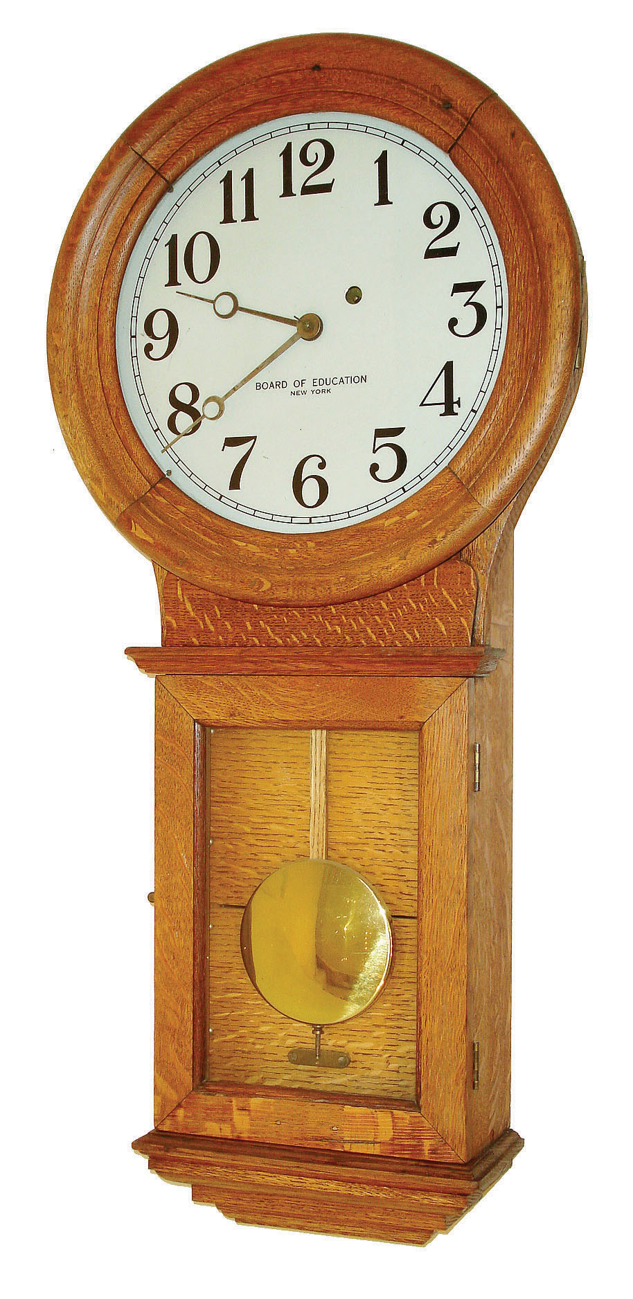 Chelsea Clock Co., Boston, Mass., "Pendulum No. 1", Serial no. 10920, 8 days, weight regulator wall timepiece, c1904 — Antique Clocks Price Guide