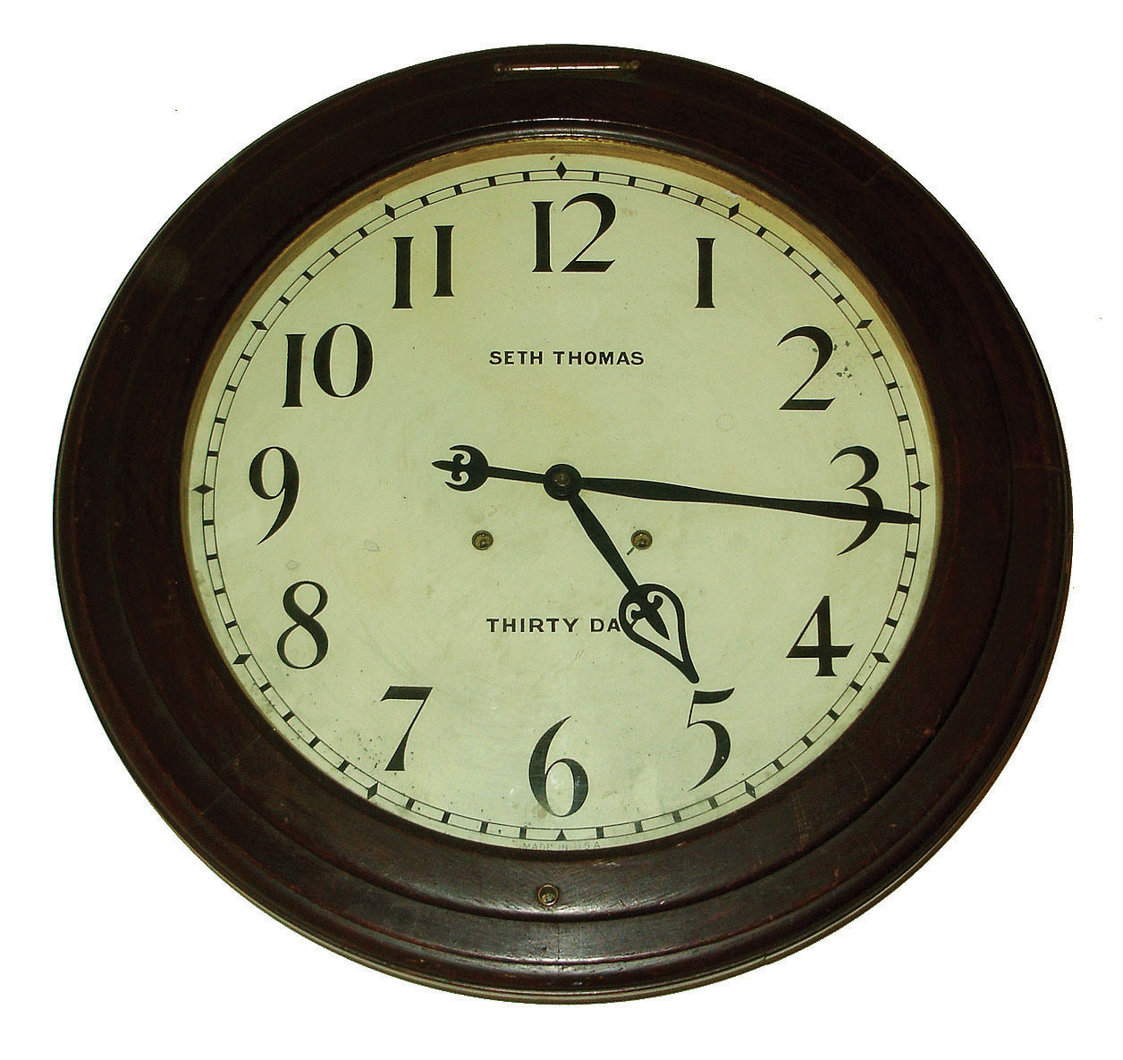 Seth Thomas, Thomaston, Conn., "Arcade", 30 day, spring brass movement gallery timepiece, c1913 — Antique Clocks Price Guide