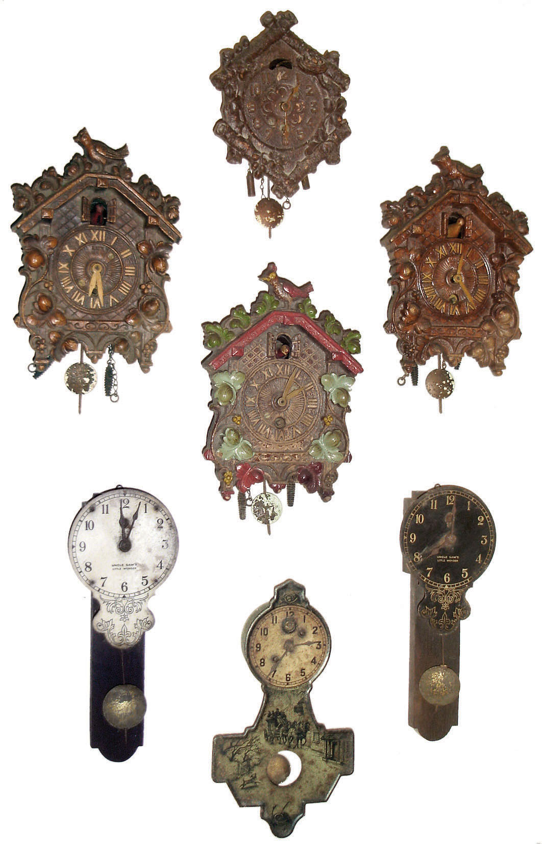 Clocks- 7 (Seven): Lux Mfg Co. Waterbury, Conn., 1-day timepieces, mid 20th century — Antique Clocks Price Guide