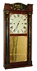 Jeromes & Darrow, Bristol, Conn., 30-hour, time and strike, "Thin" wood movement in stenciled half column & splat shelf case, c1828.