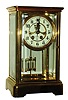 William L. Gilbert Clock Co., Winsted, Conn.,"Vista" 8 days, time and strike, crystal regulator with visible escapement, c1913
