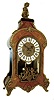 German large reproduction inlaid veneer bracket clock, Hermle 351-060 Westminster-chime movement dated 1980