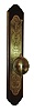 Thwaites & Reed, England for the Franklin Mint, Sir Francis Drake falling ball gravity clock, the spherical weighted engraved brass case containing the 8 day timepiece movement and with annular time display, suspended from a bracket affixed to a wall mounted board with engraved ornamental brass back plate, c1980