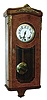 France, wall clock, burl walnut veneer with tulipwood banding and cast mounts, glazed front with beveled glass, unusual spring driven Morbier style 3 train 8 days, time and strike, movement with separate chime module, Arabic numeral silvered dial, black painted steel hands, c1920
