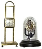 Clocks- 2 (Two): Bulle, French made electromechanial; Ansonia "Gravity" with later brass stand; both early 20th century