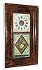 Atkins & Porter, Bristol, CT, 8 day brass movement time and strike, weight driven OG shelf clock with label of J. J. & W. Beal's Clock Establishment, Boston, c 1844.
