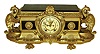 Clocks- 2 (Two) Ansonia Clock Co., New York, "Eureka" and "Royal" gold metal 8 days, time and strike, mantel clocks, c1900