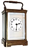 Boston Clock Co., Boston, Mass., 8 days, time and hour/ half hour strike tandem-wind carriage clock, c1890, serial #D218