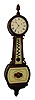 E. Howard & Co., Boston, Mass., "Bicentennial Banjo", wall clock, 8 days, time only, weight driven movement in a mahogany case with reverse painted throat and lower tablets with 13 colonies motif and painted metal dial, serial #109, dated 1977