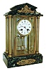 French, for the Austrian market (Franz Hiess, Vienna), bronze & dark green onyx crystal regulator, 4-columns case and with compensating mercurial pendulum, c1905