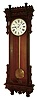 E.N. Welch Mfg. Co., Forestville, Conn., "Regulator No. 12" wall clock sold by the Sessions Clock Co. after their acquisition of Welch in 1902, 30 day, time only, double spring movement in oak case, c1902