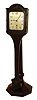 Ansonia Clock Co., New York, NY, "Mahogany Swing No. 2" pedestal swing clock, 8 day time only, spring driven, c1923