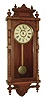 Ansonia Clock Co., Ansonia, Conn., "Queen Elizabeth", 8 days, spring brass movement wall timepiece, c1901