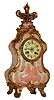 Lenzkirch, Germany, porcelain and brass 8 days, time and strike, mantel clock, c1890