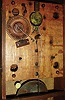 Henry Loomis, Bristol, Conn., 30 hours, time and strike, weight driven wood movement pillar & scroll shelf clock, c1830