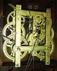 Birge, Peck & Co., Bristol, Conn., 8 days, time and strike weight driven triple-decker shelf clock with late strap brass movement, c1850