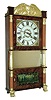 Seymour, Williams, and Porter, Farmington, Conn., 8 days, time and strike weight driven wood movement triple-decker shelf clock with eagle splat, c1832