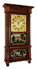 Birge, Mallory & Co., Bristol, CT 8 days, time and strike, weight driven double-decker cornice top shelf clock with a strap brass movement, c1840.