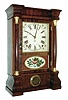 Seth Thomas Clock Co., Thomaston, Conn., "Column" model 8 days, time and strike, lyre movement shelf clock, c1875.