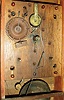 Eli Terry & Sons, Plymouth, Conn., 30 hours, time and strike,, weight driven wood movement Pillar & Scroll shelf clock, c1828