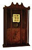 Unknown, 8 days, time and strike, weight driven "Salem Bridge"-type brass movement with unusual front plate not seen before with multiple small round holes. in distressed Pillar & Scroll shelf clock case (movement and case only) c1825