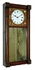New Hampshire, 8 days, weight brass movement by Benjamin Morrill, of Boscawen, New Hampshire mirror clock with name of A. Willard, Boston on dial, c1820