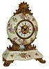 French porcelain and bronze 8 day time only, movement with Farcot movement #80100, c1890