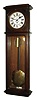 M. Herz & Sohn, 1 Stefansplatz No. 6, Vienna, Austria, oversize Vienna Regulator, 30 days, time only, brass weight driven movement with 10 1/2" pendulum bob in a walnut case with white enamel two part dial, c1900
