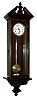Adolf Kohl, in Wein, miniature Vienna regulator, case with rosewood graining, and in the style of a full size clock, signed Roman numeral white enamel dial, brass 30 hour timepiece movement with thread suspension, brass pendulum with steel rod, c1890