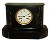 French marble 8 days, time and strike, mantel clock with curved sides, S. Marti Medaille de Bronze movement with count wheel and bell striking, c1890