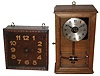 Clocks- 2 (Two) Bulle French electromechanical oak wall clocks: c1935