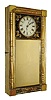 Unknown, 8 days, weight driven brass movement New Hampshire mirror timepiece, c1830