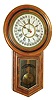 New Haven Clock Co., New Haven, Conn., "No. 1 Time-Piece Regulator", 8 days, walnut wall calendar timepiece, c1900