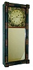 Attributed to Samuel Abbott, Boston, Mass.,8 days, weight driven brass movement New Hampshire style mirror timepiece, c1830