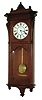 Seth Thomas Clock Co., Thomaston, Conn., "Marcy" 8 day 3-train spring driven time and strike, movement with cathedral gong strike on hour and quarter hour striking on 2 cup bells in cherry case, dated 1886.
