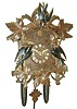 German Black Forest 30 hours, carved walnut cuckoo wall clock, c1905