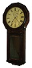 Seth Thomas Clock Co., Thomaston, Conn., "Regulator No. 1, Extra" 8 days, time (only) weight driven wall clock with large trapezoidal movement, c1875.