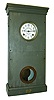 Dey Time Register, Endicott, N.Y., time recorder, 8 day twin-spring time only, Seth Thomas oversize movement, no recording mechanism, in oak case, now painted, c1910