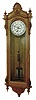 Seth Thomas Clock Co., Thomaston, Conn., "Regulator No. 19", walnut cased wall regulator made for the Santa Fe Railway System (signed on original 12" Montgomery dial), in walnut and walnut veneer case with burled accents, c.1890