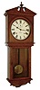 Seth Thomas Clock Co., Thomaston, Conn., "Umbria", 15 day, time and strike, spring brass movement oak wall clock, c1909