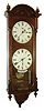 Seth Thomas Clock Co., Thomaston, Conn., "Regulator No. 6 Double Time" 8 day timepiece, weight driven with nickel plated bezels, weight and damascened pendulum bob, c1881. This clock is similar to the one pictured in Tran Ly's 3rd Edition on Seth Thomas Clocks, page 284, c1884, shown from the Wasserman collection.