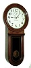Seth Thomas Clock Co., Thomaston, Conn., "Regulator No. 1 Keyhole" wall clock, 8 days, time only, brass weight driven movement in a mahogany case with painted metal dial and reverse painted tablet, c1915