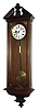 Resch Brothers, Ebensee, Austria, oversize Vienna Regulator, 8 days, time only, brass weight driven movement in a walnut veneer case with pediment top and white enamel two part dial with subsidiary seconds, c1880