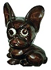German, Oswald, Bulldog 30 hour rotating eyes novelty clock, mid 20th century
