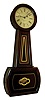 E. Howard & Co., Boston, Mass., "No. 3 Regulator" banjo wall clock, 8 days, time only, weight driven movement stamped "HOWARD & DAVIS" and "E, HOWARD & CO." in a rosewood grained case with reverse painted tablets and painted metal dial, c1860